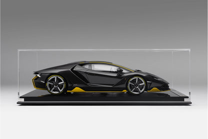 Amalgam 1/8 Lamborghini Centenario – Carbon Black with Yellow Accents | Air Shipping from China