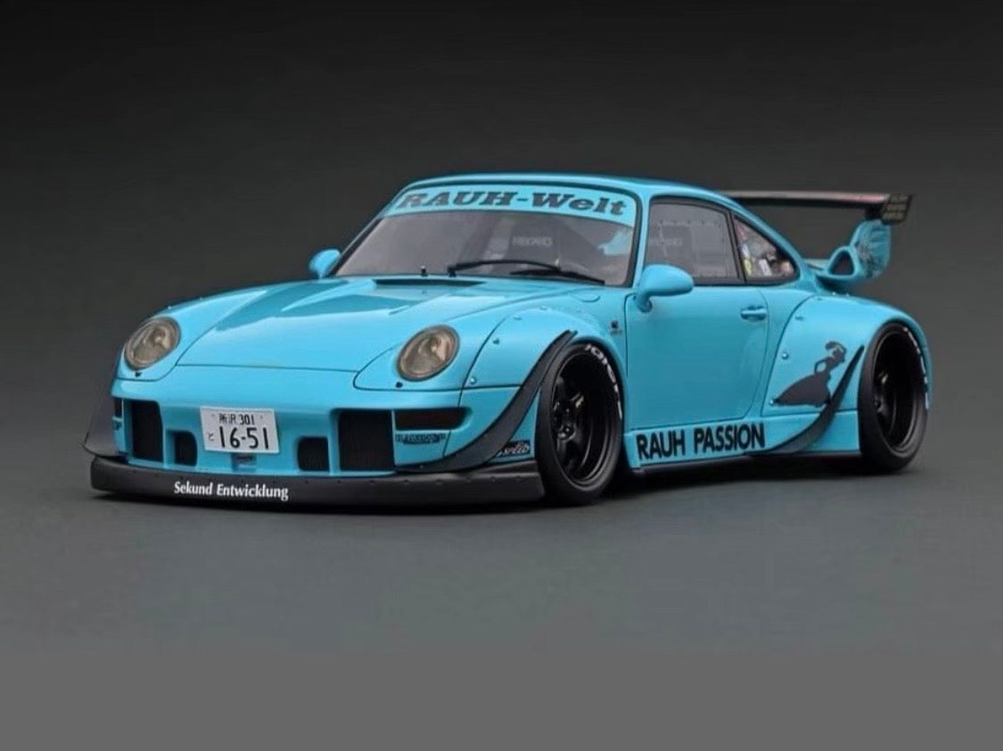 Ignition Model Porsche 911 (993) RWB China Limited Light Blue 1/18 Resin Model