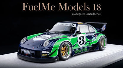 FuelMe 1/18 Porsche 911 (993) RWB Martini Livery Limited Edition 59 Pcs