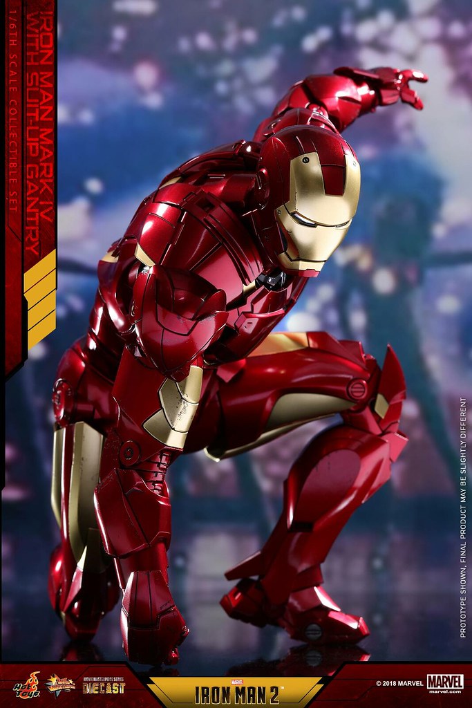 Hot Toys 1/6 Iron Man Mark IV with Suit-Up Gantry Diecast Set MMS462D22