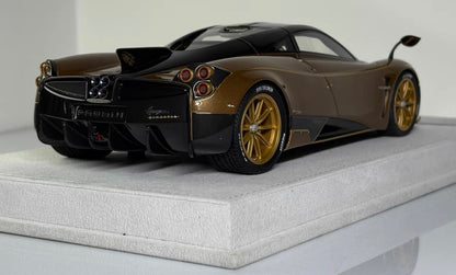 FuelMe Pagani Huayra Brown Carbon Gold Wheels 1/18 Diecast Model