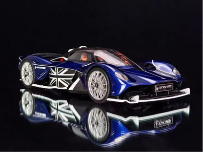 Frontiart 1/18 Aston Martin Valkyrie Silver Blue Resin Model Limited Edition