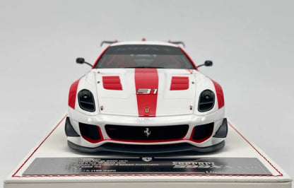 DG Model 1/18 Ferrari 599 XX EVO #31 White Red Racing Resin Model