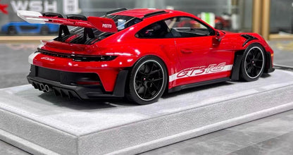 FuelMe Porsche 911 GT3 RS 992 White Red Livery 1/18 Resin Model