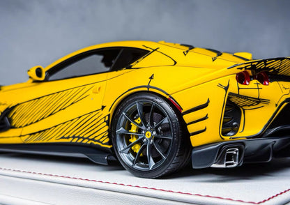 Davis&Giovanni 1/18 ferrari 812 competizione matte yellow resin model – limited 20