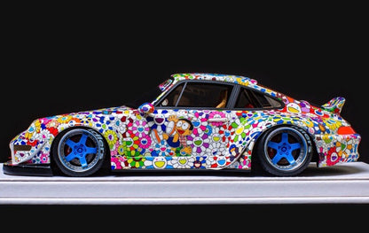 VIP 1/18 Porsche RWB993 Sunflower Resin Model Car with Display Case