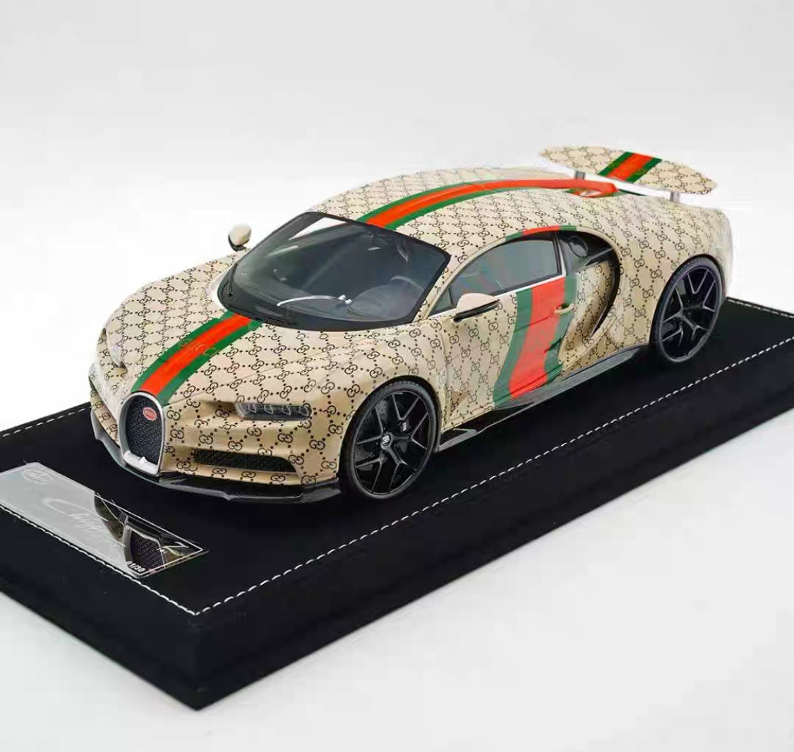 Gucci Racing Livery HH 1/18 Bugatti Chiron Resin Model – Gucci-Inspired Livery ...