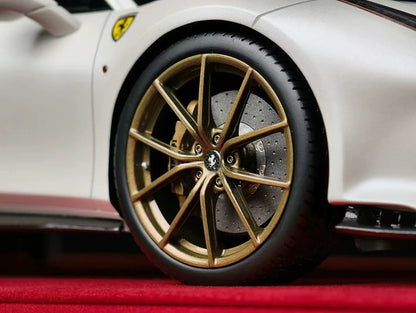 MR 1/18 Ferrari 488 Pista Pearl White Limited Resin Model