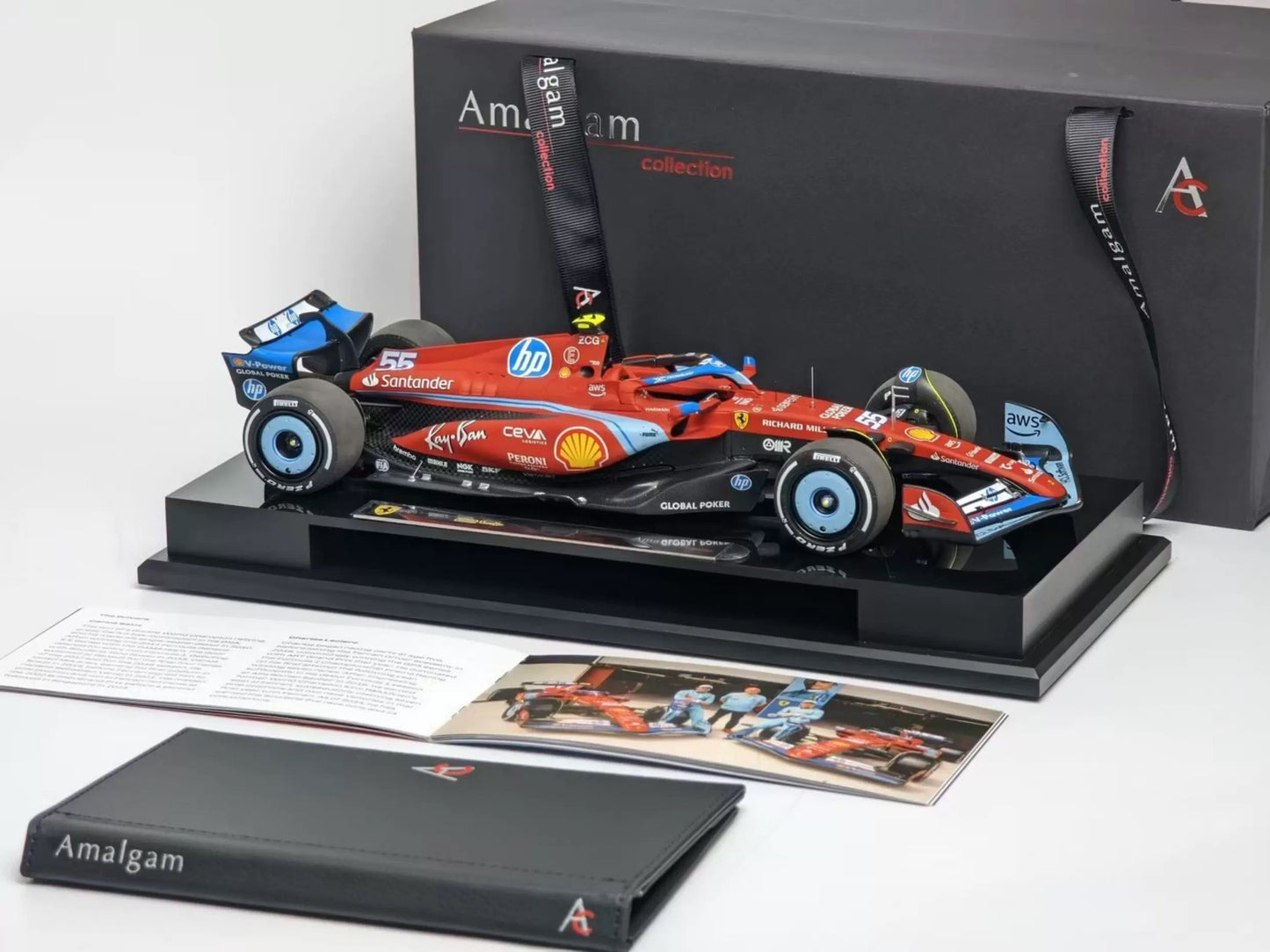 Amalgam 1/18 Ferrari SF-24 Miami GP 2024 #55 Carlos Sainz Resin Model