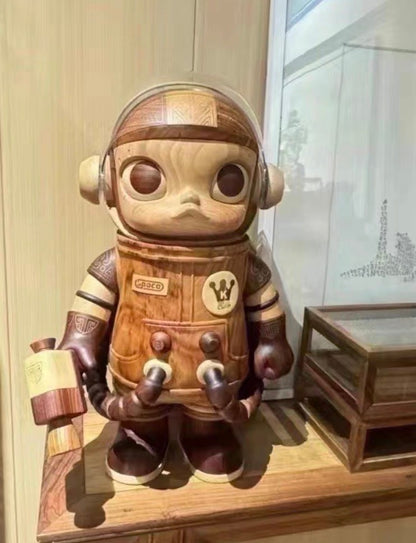 Pop Mart Mega Space Molly 1000% Wood Anniversary Edition One Of A Kind
