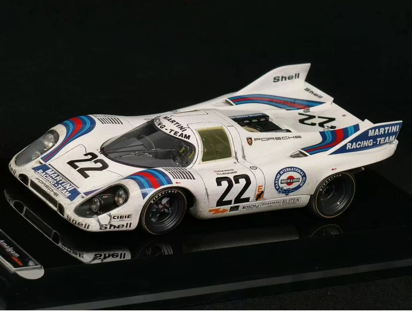 Amalgam 1:18 Porsche 917K #22 Le Mans 1971 Winner Weathered Resin Model