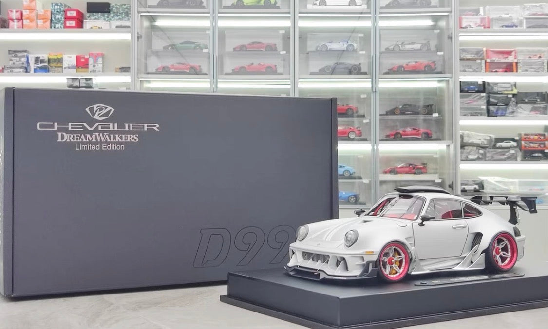 Dreamwalkers 1/18 Porsche 911 CHEVALIER D995 Satin Silver Resin Model