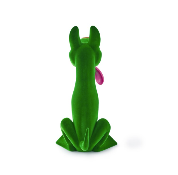 Zhou Chunya “Green Dog” — Art for the Masses (2008) | Resin & Felt Sculpture with Original Wooden Box | Air Shipping from China