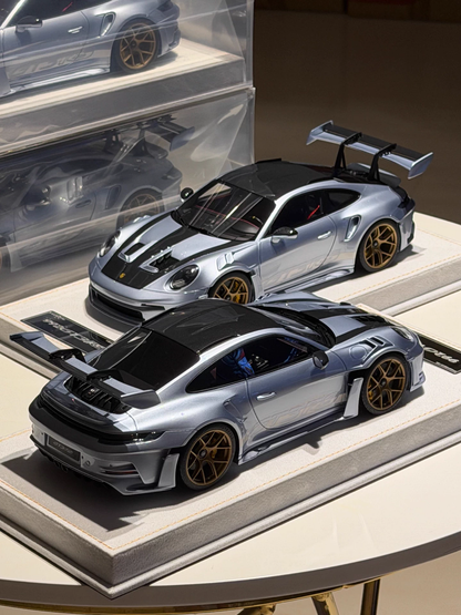 HH 1/18 Porsche 911 GT3 RS 992 Ice Blue Private Commission – Air Shipping