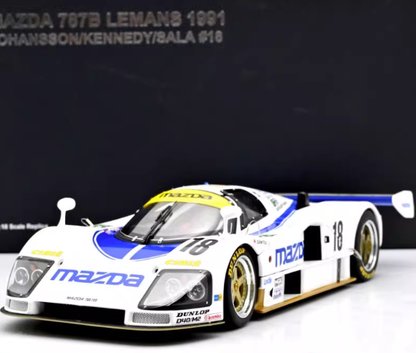 AUTOart 1:18 Mazda 787B #18 Le Mans 1991 White Blue Diecast Model