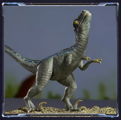 Tongshifu Velociraptor and Baby Dinosaur Brass Sculpture – Limited Edition 999 Pieces – Handcrafted Art Collectible for Home or Office Display (4.2kg)
