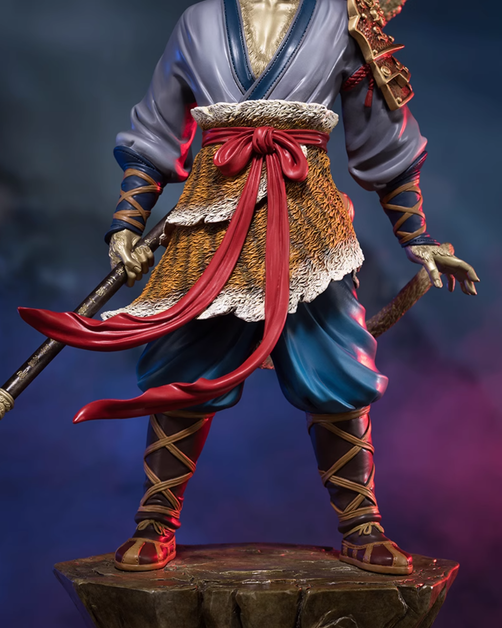 TONGSHIFU Monkey King Brass Statue Heroic Wukong Full Metal Black Myth Style