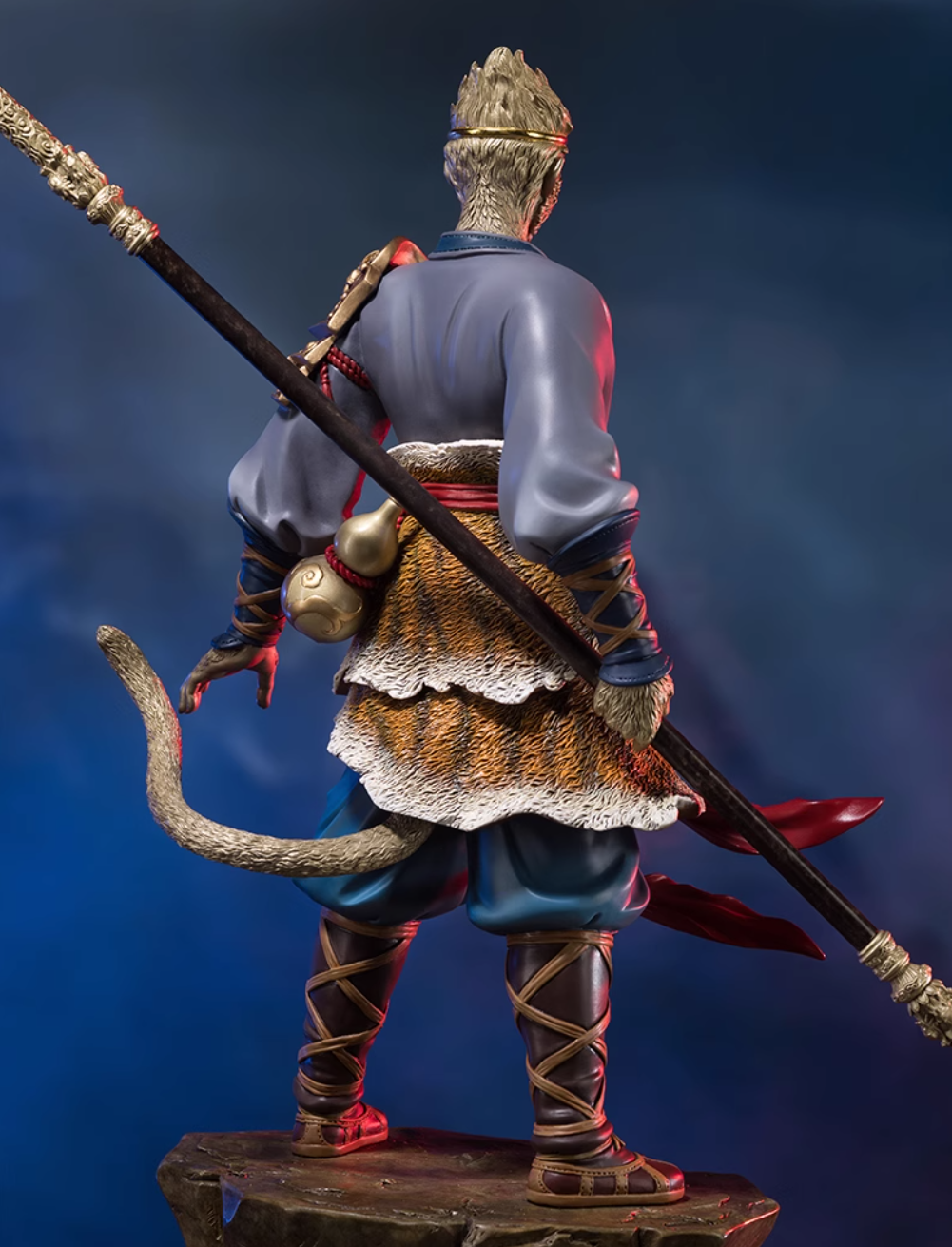 TONGSHIFU Monkey King Brass Statue Heroic Wukong Full Metal Black Myth Style