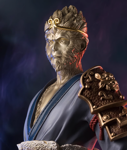 TONGSHIFU Monkey King Brass Statue Heroic Wukong Full Metal Black Myth Style