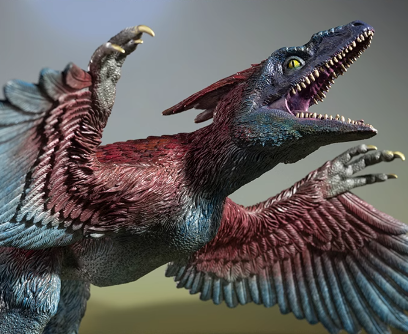 TONGSHIFU Pyroraptor Statue Jurassic World Brass Model Limited x999 (4.2kg)