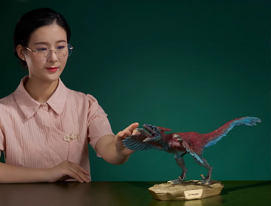 Statua di Pyroraptor TONGSHIFU Jurassic World in ottone, modello limitato x999 (4,2 kg)