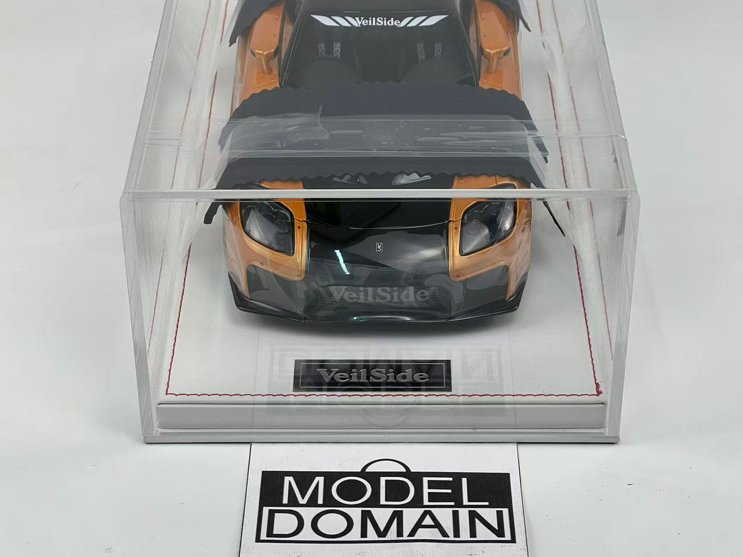 ONE MODEL 1:18 Mazda RX-7 (FD3S) VeilSide Fortune — Orange/Black Resin Model