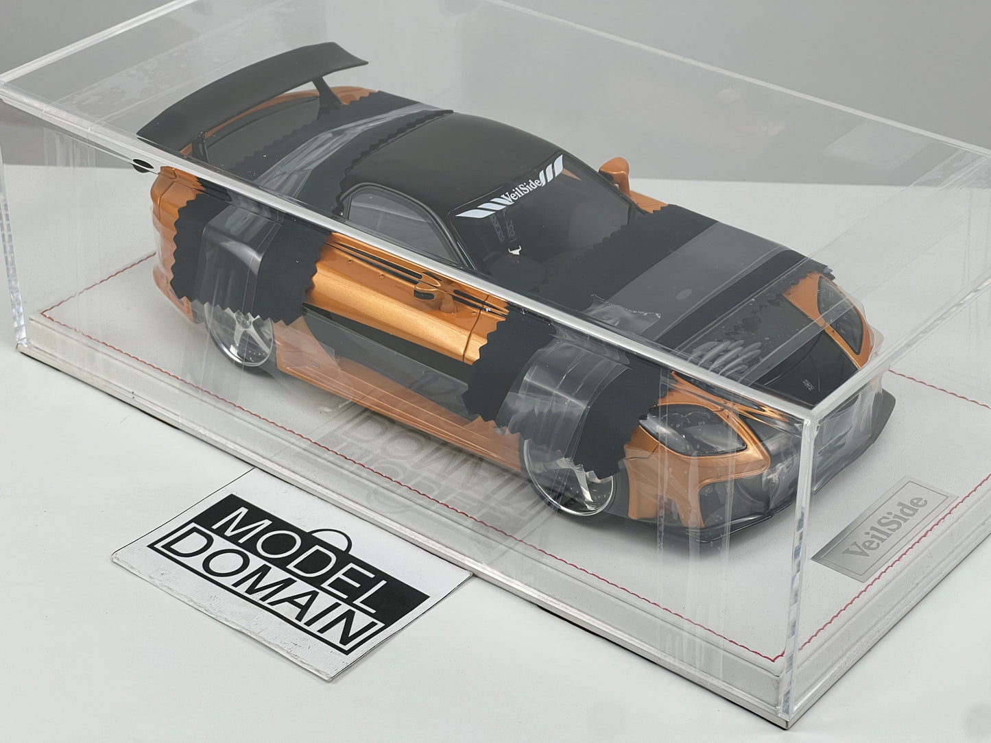 ONE MODEL 1:18 Mazda RX-7 (FD3S) VeilSide Fortune — Orange/Black Resin Model