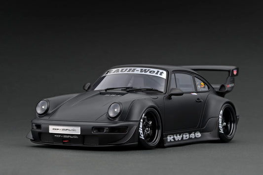 Ignition Model 1/18 RWB 964 Matte Black Resin Model Car IG2463