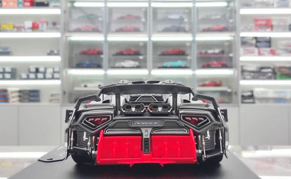Dreamwalkers 1/18 Lamborghini Awakenup P61 Electroplated Silver Resin Model