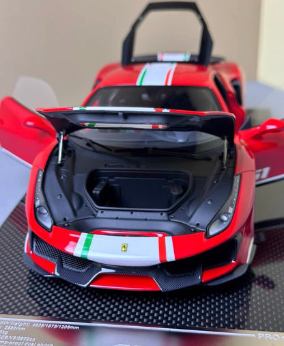 DM PRO 1/18 Ferrari 488 Pista Piloti Fully Open Resin Carbon Base No.51