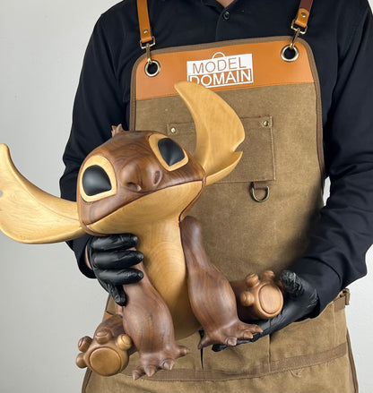 Disney x ge stitch wooden sculpture – museum eternal series – limited 100 + 10 ap – 50cm