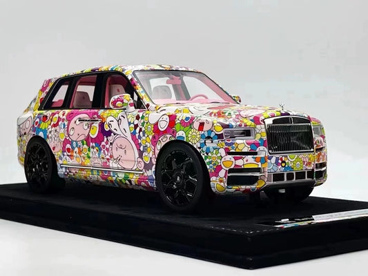 HH Model 1/18 Rolls-Royce Cullinan Sunflower Art Resin Model