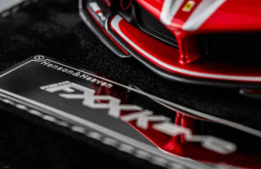 HH 1/18 Ferrari FXX-K Evo Resin Model Metallic Red Carbon Racing Livery
