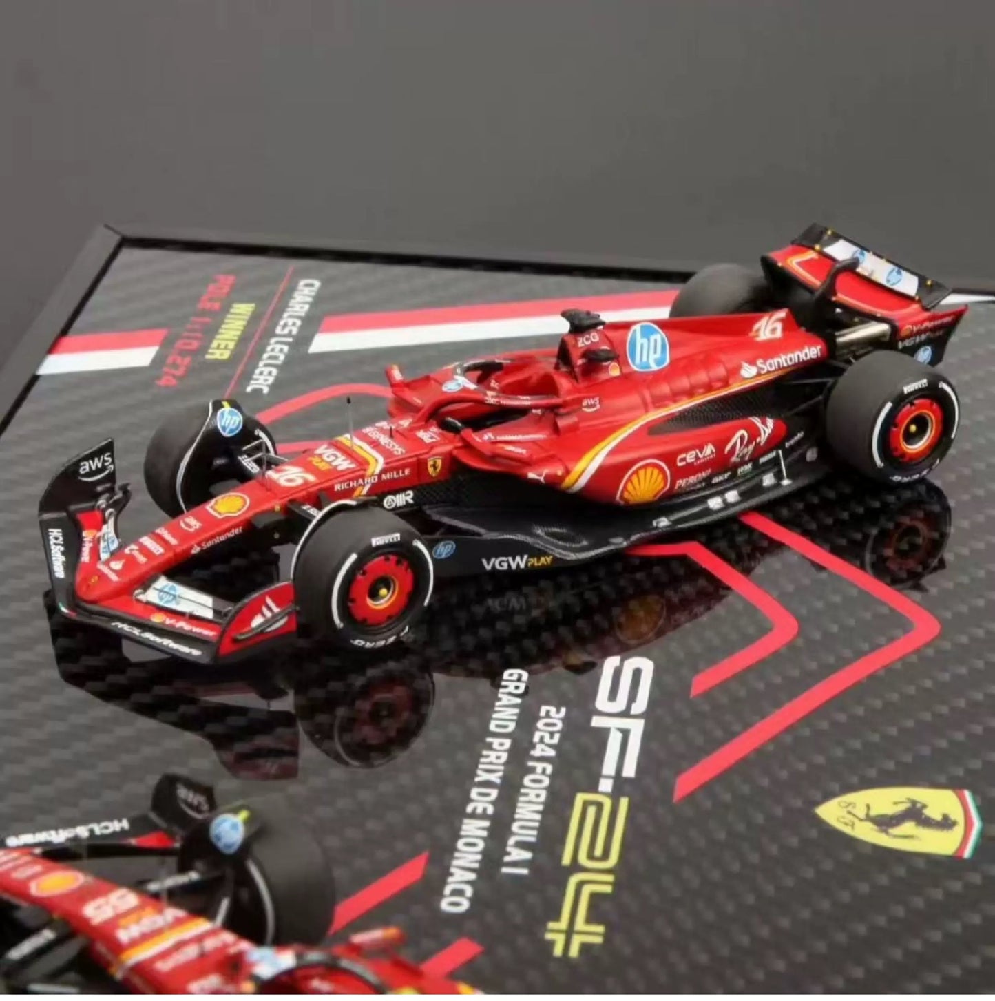 BBR 1/43 Ferrari SF-24 Monaco GP 2024 Winner & 3rd Place Set