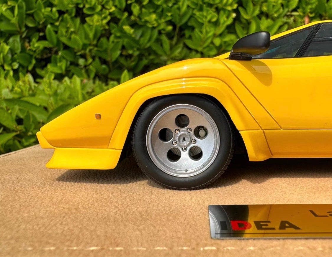 Make Up Lamborghini Countach LP400S Yellow 1/18 Resin Model