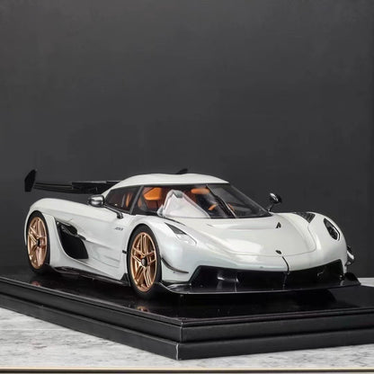 Frontiart 1/12 Koenigsegg Jesko Light Grey Gold Wheels | Resin Model