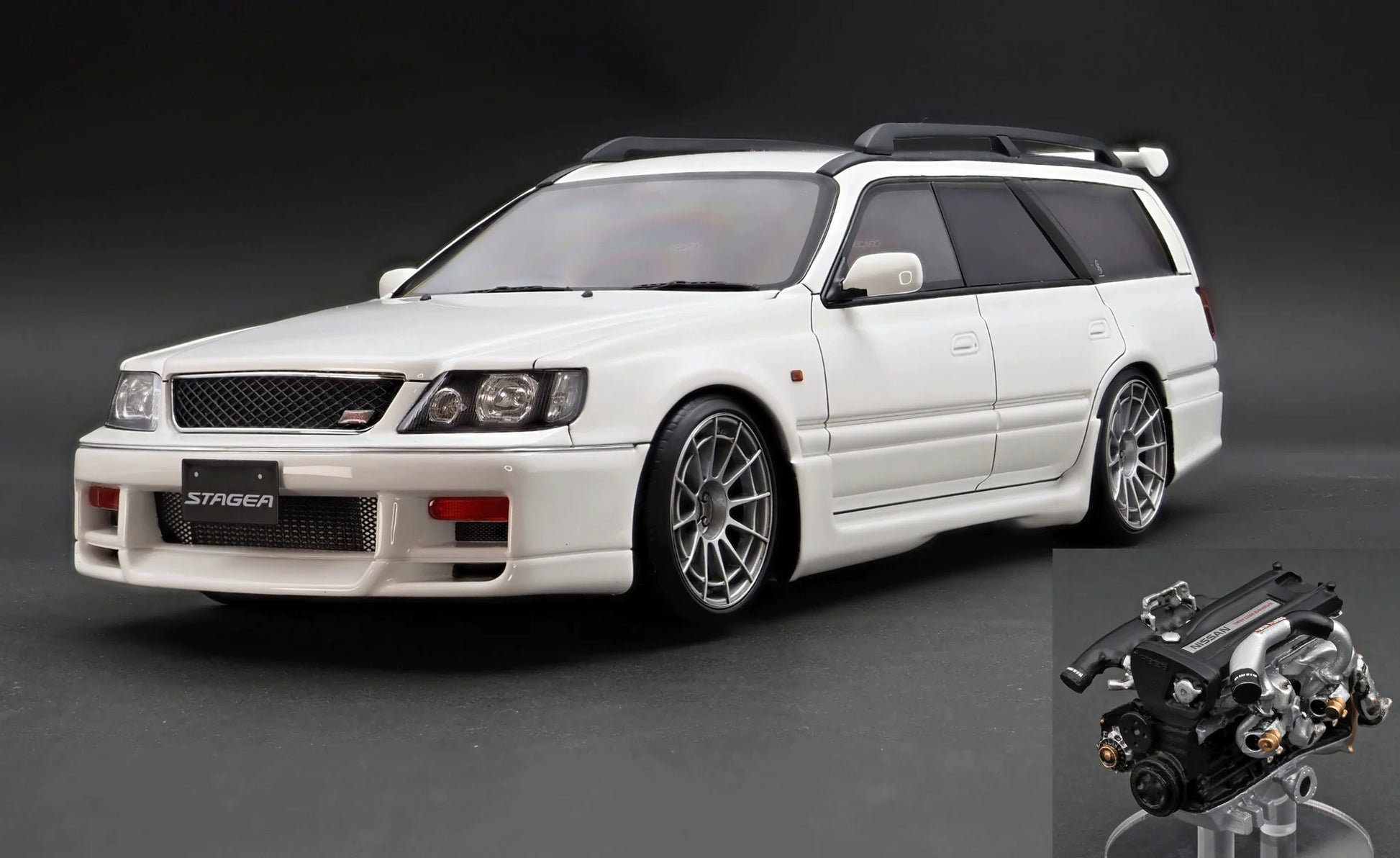 Ignition Model 1/18 Nissan Stagea 260RS (WGNC34) White RB26DETT