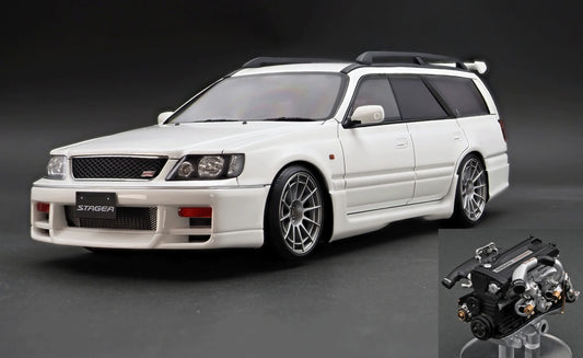 Ignition Model 1/18 Nissan Stagea 260RS (WGNC34) White RB26DETT IG2889