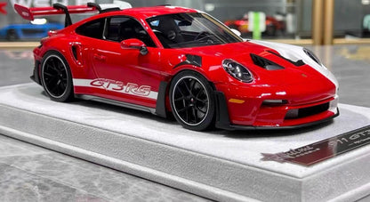 FuelMe Porsche 911 GT3 RS 992 White Red Livery 1/18 Resin Model