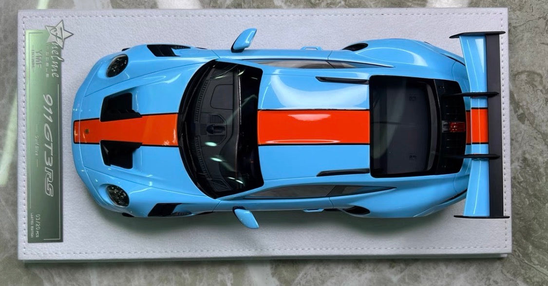 FuelMe Porsche 911 GT3 RS 992 Gulf Livery Limited 20 1/18 Resin Model