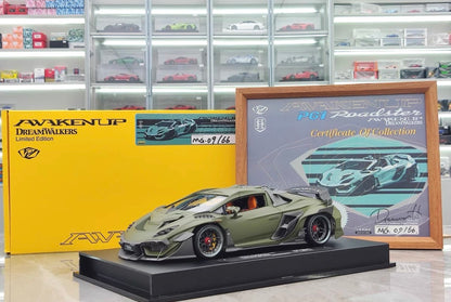 Dreamwalkers 1/18 Lamborghini Awakenup P61 Matte Battle Grey Resin Model