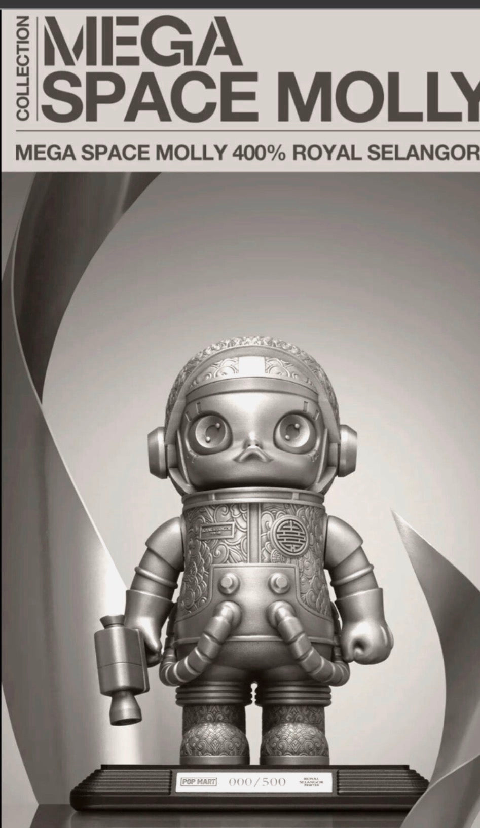 Pop Mart Mega Space Molly 400% Royal Selangor Limited Edition Statue