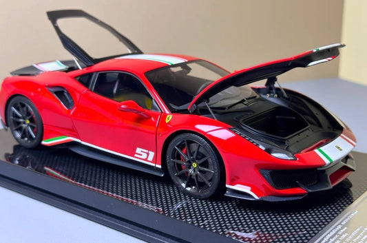 DM PRO 1/18 Ferrari 488 Pista Piloti Fully Open Resin Carbon Base No.51
