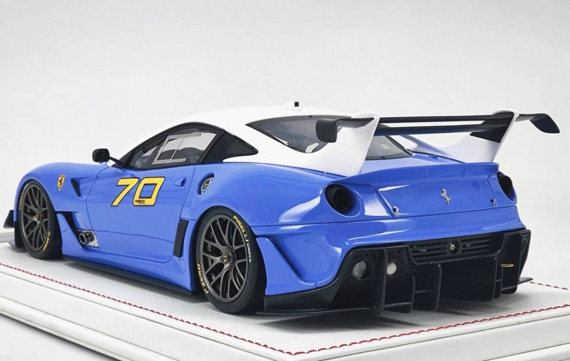 DG Model 1/18 Ferrari 599 XX EVO #70 Blue Resin Display Model