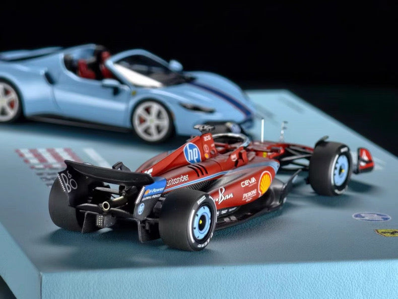 BBR 1/43 Ferrari SF-24 & 296 GTS Miami Special Livery Double Set