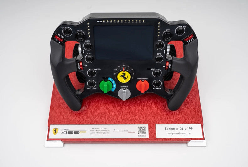Amalgam 1:1 Ferrari 499P Le Mans Winning Steering Wheel Resin Replica – 2023