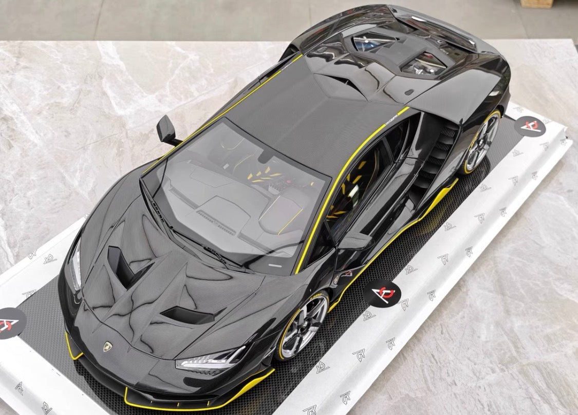 Amalgam 1/8 Lamborghini Centenario LP770-4 Roadster Black Carbon Limited #11