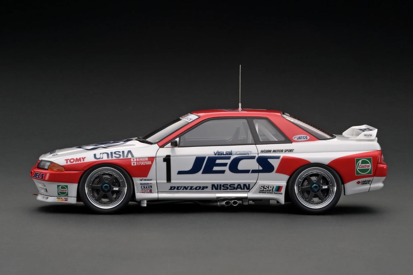 Ignition Model 1/18 JECS Skyline (#1) 1992 JTC With Mr. Hasemi IG3141