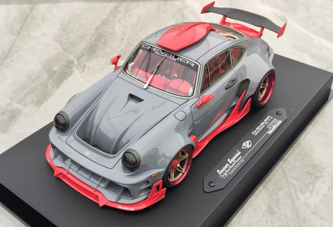 Dreamwalkers 1/18 Porsche 911 RWB Style Widebody Resin Model Grey