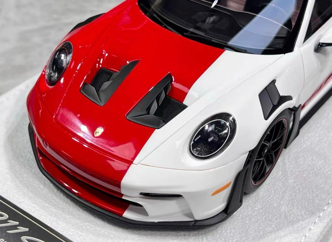 FuelMe Porsche 911 GT3 RS 992 White Red Livery 1/18 Resin Model